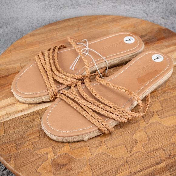 Madewell The Kathryn Espadrille Braided Leather Slide Sandals Womens 7 - Picture 3 of 5